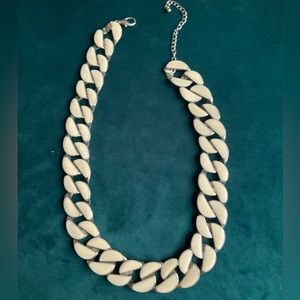 White & silver necklace
